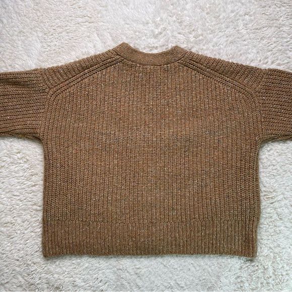 Madewell Cameron Ribbed Cardigan Sweater in Coziest Yarn Tan/Rainbow in L - Picture 2 of 11